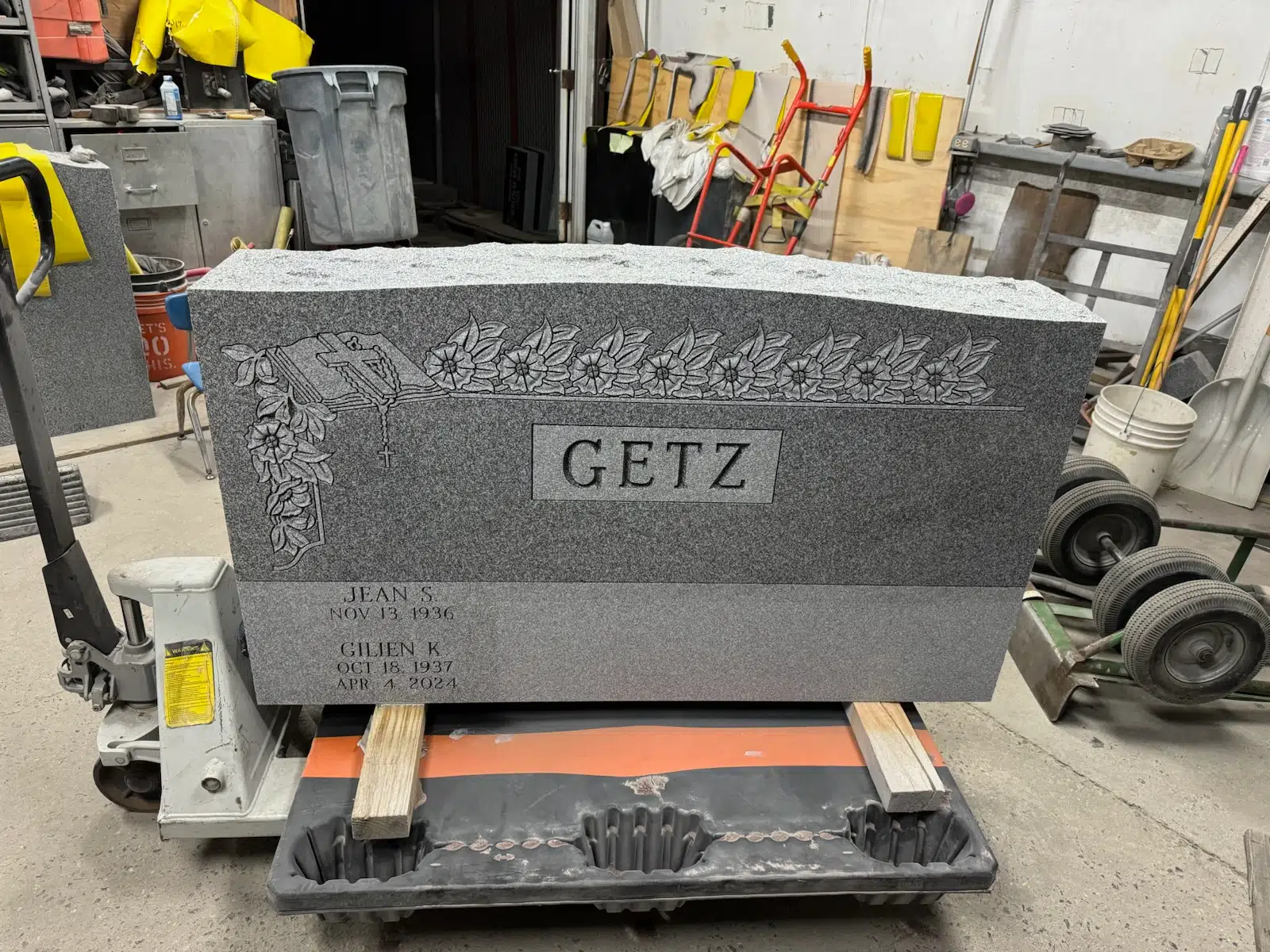 Granite Headstone for Grave hand-carved by Tombstone Guide in NJ — image 5